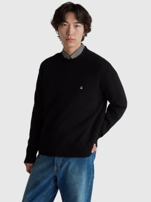 Benetton, Sweater In Wool Blend, Size: XS, Black, Men United Colors of Benetton