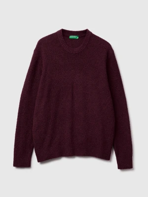 Benetton, Sweater In Wool Blend, Size: XS, Burgundy, Men United Colors of Benetton