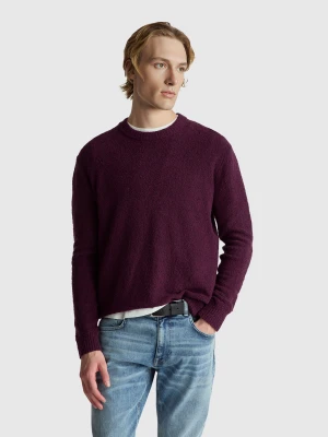 Benetton, Sweater In Wool Blend, Size: L, Burgundy, Men United Colors of Benetton