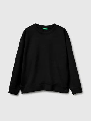 Benetton, Sweatshirt In Modal Blend, Size: XXS, Black, Women United Colors of Benetton