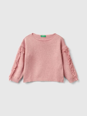 Benetton, Sweater With Fringe, size 104, Pink, Kids United Colors of Benetton