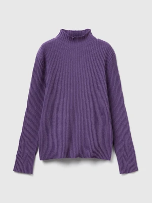 Benetton, Sweater With Ribbed High Collar, Size: XL, Kids United Colors of Benetton