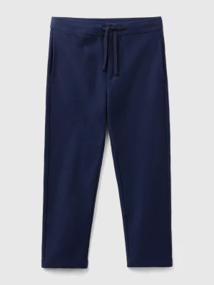 Benetton, Sweatpants In 100% Cotton, size 2XL, Dark Blue, Kids United Colors of Benetton
