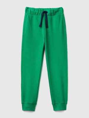 Benetton, Sweatpants In 100% Cotton, size 2XL, Green, Kids United Colors of Benetton