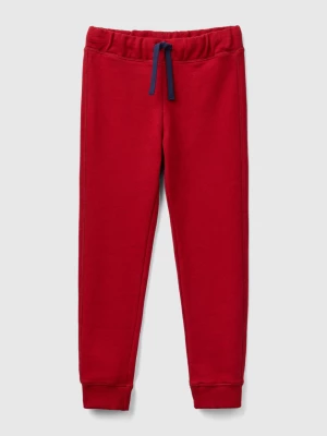 Benetton, Sweatpants In 100% Cotton, size 2XL, Red, Kids United Colors of Benetton