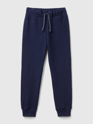 Benetton, Sweatpants In 100% Cotton, size 3XL, Dark Blue, Kids United Colors of Benetton