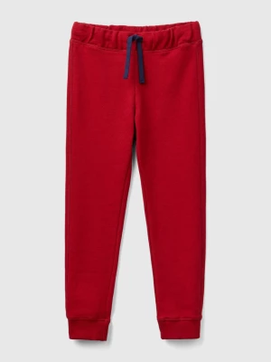 Benetton, Sweatpants In 100% Cotton, size 3XL, Red, Kids United Colors of Benetton