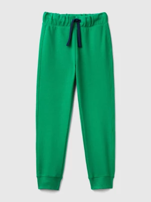 Benetton, Sweatpants In 100% Cotton, size L, Green, Kids United Colors of Benetton