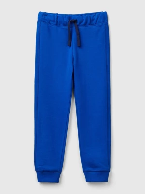Benetton, Sweatpants In 100% Cotton, size M, Bright Blue, Kids United Colors of Benetton