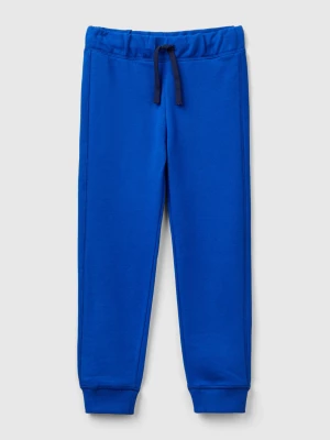 Benetton, Sweatpants In 100% Cotton, size M, Bright Blue, Kids United Colors of Benetton