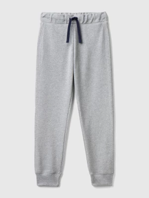 Benetton, Sweatpants In 100% Cotton, size M, Light Gray, Kids United Colors of Benetton