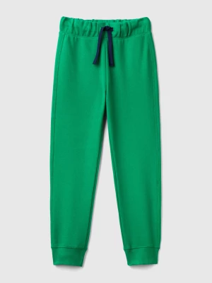 Benetton, Sweatpants In 100% Cotton, size S, Green, Kids United Colors of Benetton