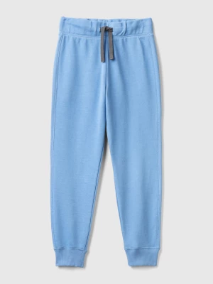 Benetton, Sweatpants In 100% Cotton, size XL, Light Blue, Kids United Colors of Benetton