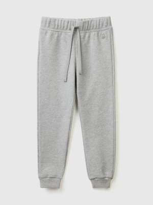 Benetton, Sweatpants In Organic Cotton, size 104, Light Gray, Kids United Colors of Benetton