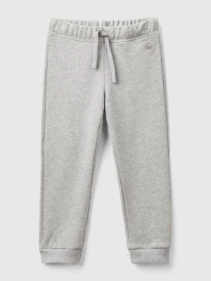 Benetton, Sweatpants In Organic Cotton, size 116, Light Gray, Kids United Colors of Benetton