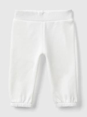 Benetton, Sweatpants In Organic Cotton, size 50, Creamy White, Kids United Colors of Benetton