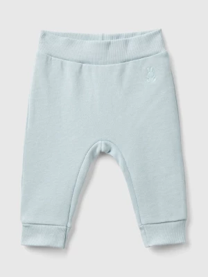 Benetton, Sweatpants In Organic Cotton, size 56, Aqua, Kids United Colors of Benetton