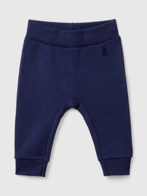 Benetton, Sweatpants In Organic Cotton, size 56, Dark Blue, Kids United Colors of Benetton