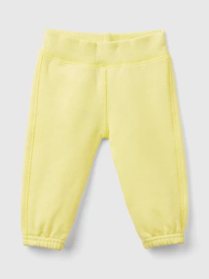 Benetton, Sweatpants In Organic Cotton, size 56, Yellow, Kids United Colors of Benetton