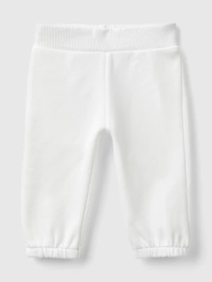 Benetton, Sweatpants In Organic Cotton, size 62, Creamy White, Kids United Colors of Benetton