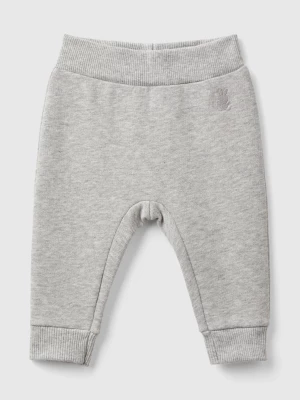 Benetton, Sweatpants In Organic Cotton, size 68, Light Gray, Kids United Colors of Benetton