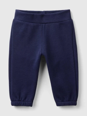 Benetton, Sweatpants In Organic Cotton, size 74, Dark Blue, Kids United Colors of Benetton