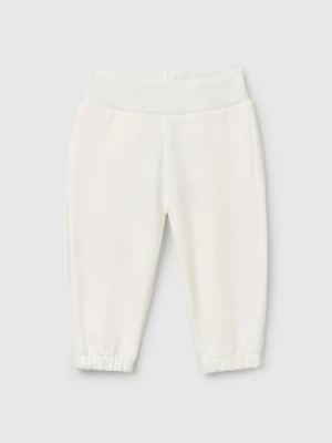 Benetton, Sweatpants In Cotton, size 82, Creamy White, Kids United Colors of Benetton