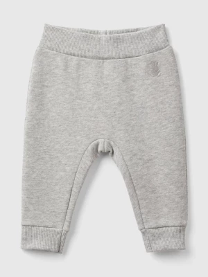 Benetton, Sweatpants In Organic Cotton, size 82, Light Gray, Kids United Colors of Benetton