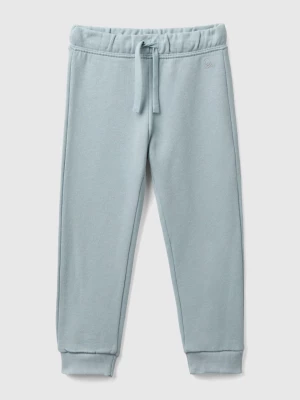 Benetton, Sweatpants In Organic Cotton, size 82, Pearl Gray, Kids United Colors of Benetton