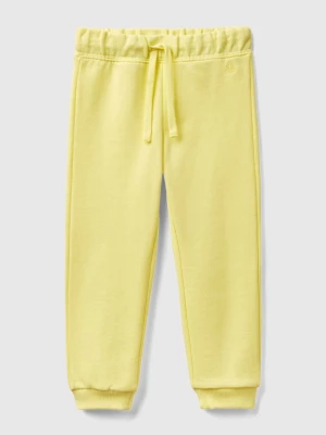 Benetton, Sweatpants In Organic Cotton, size 90, Yellow, Kids United Colors of Benetton