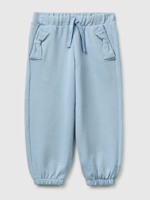 Benetton, Sweatpants With Bows, Size: 116, Light Blue, Kids United Colors of Benetton