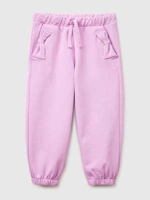 Benetton, Sweatpants With Bows, Size: 116, Lilac, Kids United Colors of Benetton