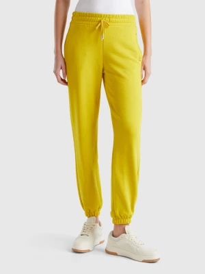 Benetton, Sweatpants With Drawstring, size S, Yellow, Women United Colors of Benetton