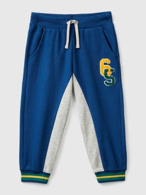 Benetton, Sweatpants With Embroidery, size 104, Blue, Kids United Colors of Benetton