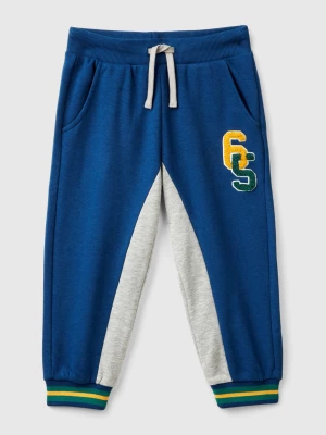 Benetton, Sweatpants With Embroidery, size 104, Blue, Kids United Colors of Benetton