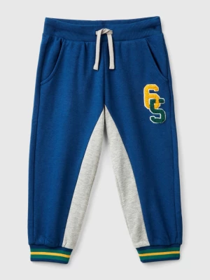 Benetton, Sweatpants With Embroidery, size 82, Blue, Kids United Colors of Benetton