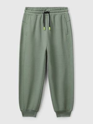 Benetton, Sweatpants With Graffiti Print, size XL, Light Green, Kids United Colors of Benetton