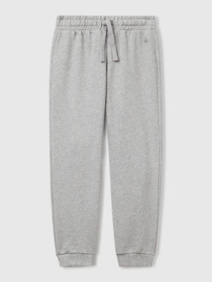 Benetton, Sweatpants With Logo, Size: XL, Light Gray, Kids United Colors of Benetton