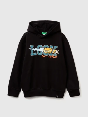 Benetton, Sweatshirt Featuring Garfield ©2025 By Paws, Inc., Size: L, Black, Kids United Colors of Benetton