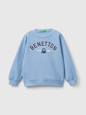 Benetton, Sweatshirt In 100% Organic Cotton, size 116, Light Blue, Kids United Colors of Benetton