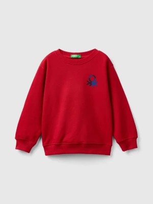 Benetton, Sweatshirt In 100% Organic Cotton, size 116, Red, Kids United Colors of Benetton