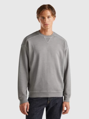 Benetton, Sweatshirt In Organic Cotton, size XS, Gray, Men United Colors of Benetton