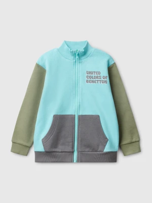 Benetton, Sweatshirt In Cotton With Zip, size 82, Multi-color, Kids United Colors of Benetton