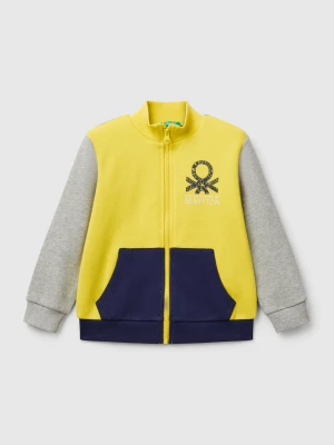 Benetton, Sweatshirt In Cotton With Zip, size 116, Multi-color, Kids United Colors of Benetton