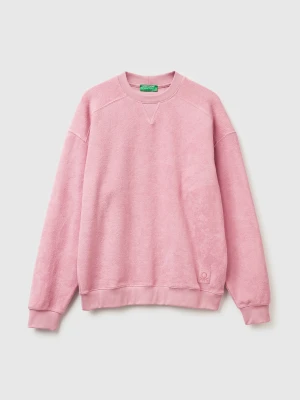 Benetton, Sweatshirt In Pure Cotton, Size: XS, Pink, Men United Colors of Benetton