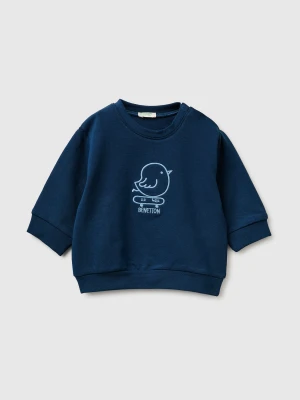 Benetton, Sweatshirt With Animal Patch, Size: 82, Dark Blue, Kids United Colors of Benetton