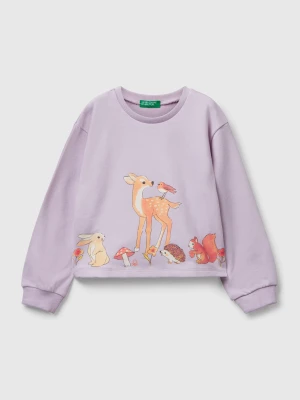 Benetton, Sweatshirt With Animal Print, Size: 98, Kids United Colors of Benetton