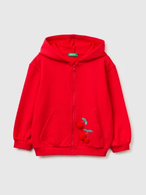 Benetton, Sweatshirt With Cherry Patch, Size: 116, Red, Kids United Colors of Benetton