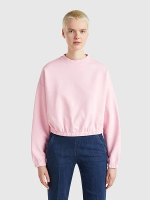 Benetton, Sweatshirt With Elastic, size XXS, Pink, Women United Colors of Benetton