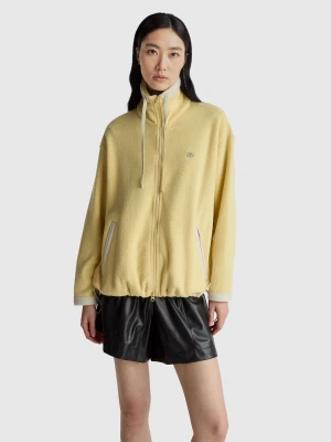 Benetton, Sweatshirt With Fleece Zipper, Size: OS, Yellow, Women United Colors of Benetton